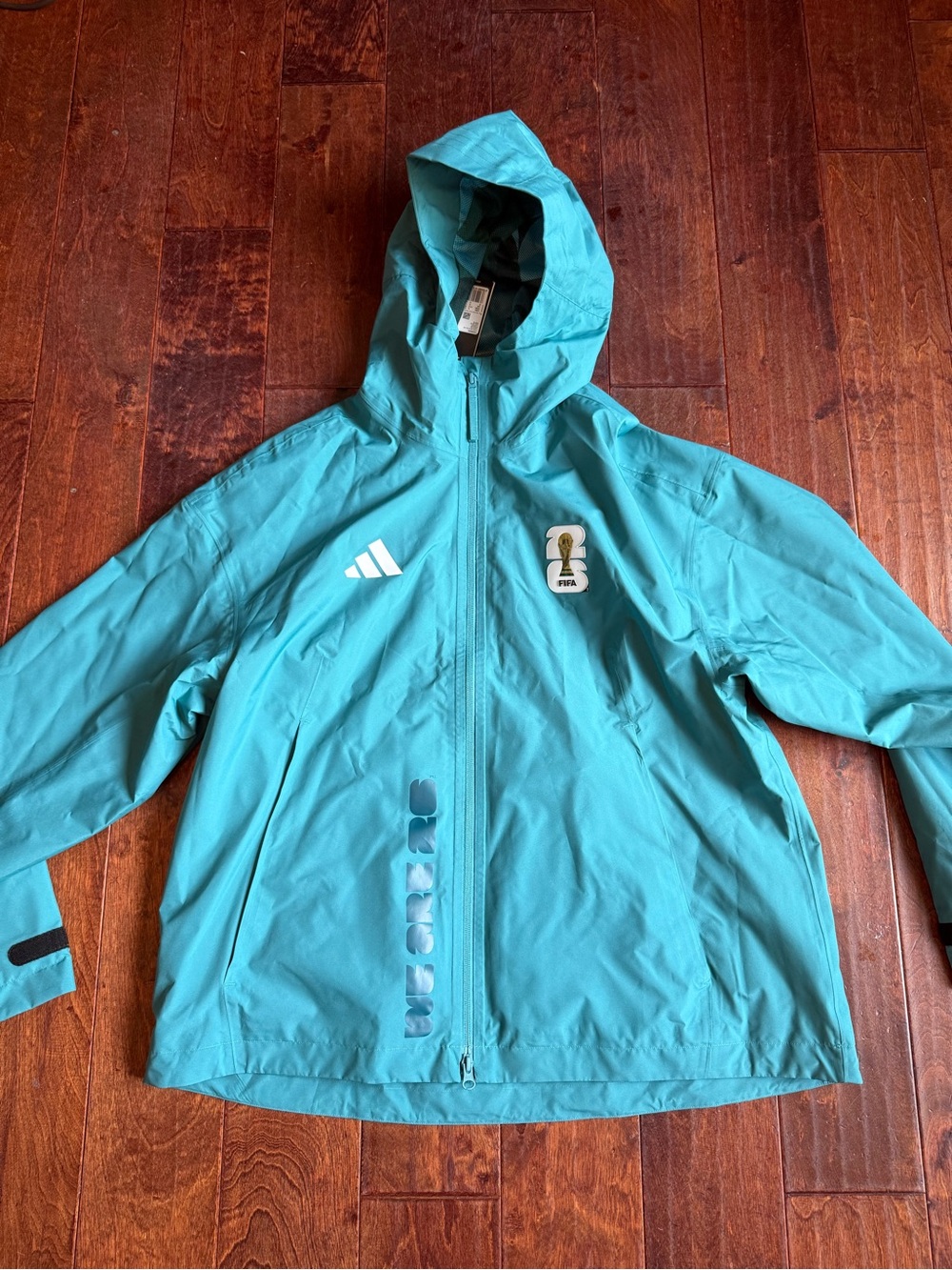 Adidas FIFA 2026 World Cup Water-Resistant Hooded Jacket